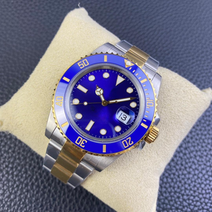 Reloj de pulsera mecánico automático analógico de acero inoxidable de dos tonos de la marca BOJ Plain R.O.L.E.X.77 para hombre a bajo precio, gran oferta. - Product Image 3