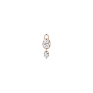 Boucles d'oreilles pendantes avec anneaux de fixation, serties de diamants de laboratoire ovales taille poire étincelants, monture à griffes, en or massif 14K 18K, prix usine B2B - Product Image 3