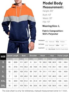 Men's Hoodie Tracksuit 2 Pieces Set <b>Athletic</b> Casual Hooded Sweatshirt and Joggers Set Sweatsuit Outfits - Product Image 6