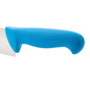 Cuchillos de Cocina con Mango Azul y Hoja Plateada, con Protector de Dedos Ergonómico para Preparación de Alimentos, Corte de Verduras y Rebanado de Carne - Product Image 3