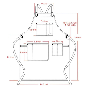 Professional <b>kitchen</b> <b>apron</b> unisex polyester with short sleeve and button closure for restaurant chefs and gardening tasks - Product Image 5