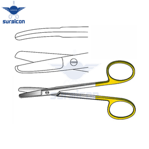 Ciseaux chirurgicaux Cottle 11,5 cm (4-3/4 pouces) courbés, type Bulldog TC, dorés, avec lames de coupe de précision et usage professionnel - Product Image 3