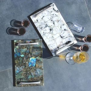 Bandeja Redonda de Mármol Natural para Decoración de Interiores, Venta Directa de Fábrica, Bandeja de Piedra de Mármol para el Hogar - Product Image 3