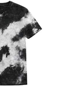 Customized <b>Black</b> White <b>Tie</b> Dye T Shirt <b>Men</b> Cotton Crew Neck Short Sleeve Vintage Wash Tee Streetwear Casual Summer Wear <b>Mens</b> OEM - Product Image 2
