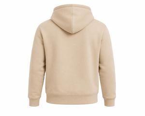Sweat-shirt à capuche zippé intégral en molleton uni pour homme, coupe classique, manches longues, décontracté, pour l'hiver, 100 % coton tricoté respirant - Product Image 3