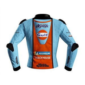 เสื้อแจ็คเก็ตหนังสำหรับผู้ชาย Mens Gulf Ogura MotoCP รุ่น 2026 สำหรับขี่มอเตอร์ไซค์/เสื้อแจ็คเก็ตสั่งตัดพิเศษ พร้อม Hump มาตรฐาน CE ระดับ 2 - Product Image 2