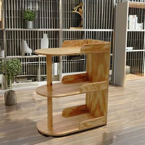 Modern Wooden 3-Tier Shelf <b>Bookcase</b> With Storage For Home Office Living Room Furniture Scandinavian Design Freestanding - Product Image 4