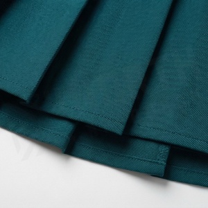 Jupe plissée mini pour femme, couleur unie, satin, taille normale, à porter toute l'année - Product Image 6