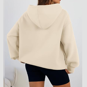 Sudadera con Capucha Extra Grande para Mujer, Tejido de Algodón, con Bolsillo Delantero, Corte Holgado, Informal - Product Image 3