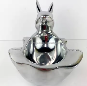Cadeau décoratif de lapin en fonte d'aluminium pour la pièce maîtresse de décoration de bureau RabbitHome par Decor impex - Product Image 2