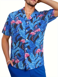 Camisas de Lino para Hombre Estilo Hawaiano Vintage de Primavera, Talla XL Plus, Estampado 3D en Relieve, Camisas Casuales con Bordado - Product Image 5