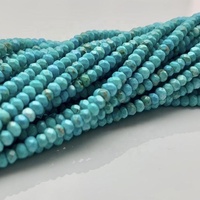 3mm 4mm Natural Turquoise Faceted Rondelle Loose Gemstone Beads Strand For Necklace Wholesaler Acheter en ligne maintenant au prix d'usine