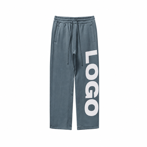 Custom Charcoal Gray <b>Men</b> Straight Leg Fleece Sweatpants Drawstring Waist Relax <b>Lounge</b> <b>Pants</b> Wholesale USA UK EU Apparel Buyer - Product Image 4