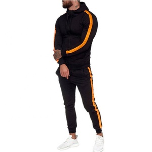 High Quality Unisex Oversize Tracksuit Custom Wholesale <b>Running</b> Jogger Sweatsuit with Side Strips for Spring - Product Image 3