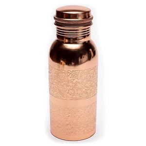 Bouteille d'eau en cuivre de qualité assurée, design traditionnel chinois, portable, pour les voyages, avec couvercle - Product Image 1
