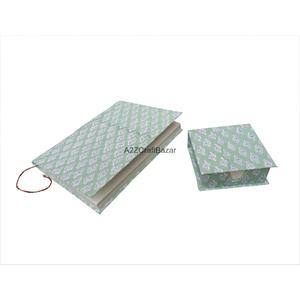 Handmade Block Print Fabric Cover Paper <b>Notebook</b> with Customizable Colors & Logo-Promotional Gift <b>Diary</b> - Product Image 1