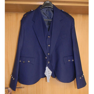 100% High-Quality <b>WOOL</b> Argyle kilt Jacket & Waistcoat - <b>Vest</b>, Scottish Argyle Jacket Blue Traditional Wholesale 2026 - Product Image 1
