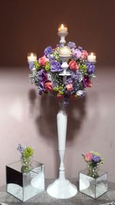 OMKAAR Handmade <b>Candelabra</b> Aluminum Five Lights Red White Black Silver Wedding Home Decoration Durable - Product Image 3