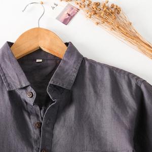 Camisa Casual Azul de Moda, Estilo Inglés, Cuello Alto, Camiseta Polo a Cuadros de Manga Larga para Hombre - Product Image 4