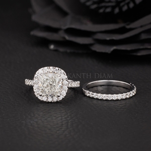 Anillo de diamante de corte redondo de diseño moderno, anillo de oro blanco con diamante creado en laboratorio, certificado por IGI con claridad VVS para mujeres de la India. - Product Image 1