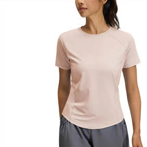 Camisetas Deportivas Ligeras de Verano para Mujer, de Secado Rápido, Transpirables, Ecológicas, de Nailon/Algodón, Antibacterianas, Cuello Redondo, Manga Corta - Product Image 1