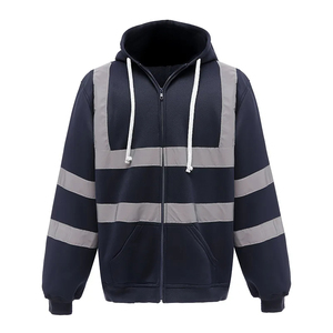 Chaqueta de Trabajo de Seguridad Reflectante para Hombre, de Alta Calidad, para Invierno, con Capucha, 100% Poliéster, Cuello Alto, Impermeable, Personalizable - Product Image 2