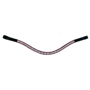 Diadema de cuero para caballo con forma de V doble, de 8 mm, con canal vacío, color negro - Product Image 6