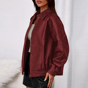 Design Your Own Style Women Sheep Skin <b>Leather</b> Jacket <b>High</b> Quality Waterproof Customizable Color And Logo Made <b>Leather</b> Jackets - Product Image 3