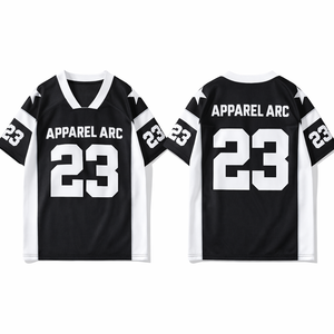 Camiseta Deportiva Unisex Extra Grande 23 Negra y Blanca, Transpirable, de Malla, Sublimada, Estilo Urbano, Marca Privada, Venta al Por Mayor - Product Image 2