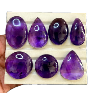 Cabujón de Amatista Suelto, Forma Ovalada, de Pera y Redonda, de Buena Calidad, para Joyería, Directo de la India - Product Image 2