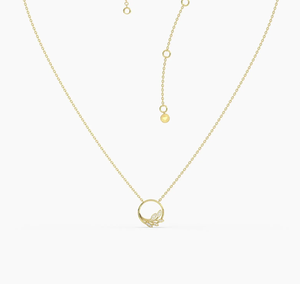 จี้เพชรทรงกลมเจียระไนแบบบริลเลียนท์ 18K ทองคำขาว ประดับเพชรเลี้ยงในห้องปฏิบัติการ สร้อยคอหรูหราสำหรับงานแต่งงาน - Product Image 1