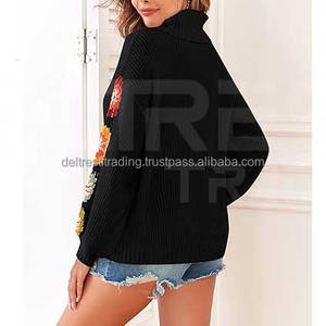 Sudaderas de Invierno 2024 para Mujer, Manga Larga, Tejido de Punto, Logotipo Frontal, Colores Personalizados, Impresión de Logotipo Personalizado, Cuello Alto Transpirable - Product Image 2