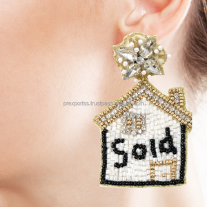 ต่างหูทรงหยดน้ำลายดอกไม้สไตล์โบฮีเมียน ทำด้วยมือ ขนาดสั่งทำได้ ประดับลูกปัดเม็ดเล็ก ทรงลูกแพร์หลากสี เครื่องประดับสำหรับทุกเพศ - Product Image 2