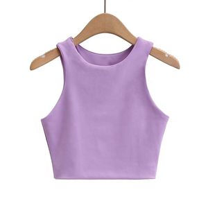 Women's Casual Short Breathable Canvas Slim <b>Asymmetrical</b> Sloping Shoulder T-shirt Tank <b>Tops</b> - Product Image 3