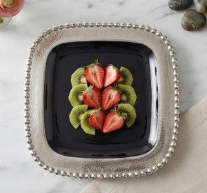 Plateau de service moderne en métal, plateau de service de luxe pour chocolat, plateau carré pour le petit-déjeuner, plateau de service pour aliments, décoration de la maison - Product Image 6