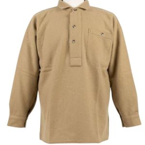 Khaki Long Sleeve Work Shirt Button Front Men Shirt Chest Pocket American Reproduction Tan <b>Flannel</b> Federal Contract Shirts - Product Image 6