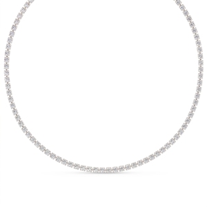 Collier tennis élégant Selene avec diamants cultivés en laboratoire et diamants naturels, argent sterling 9KT 10KT 14KT 18KT, cadeau pour femmes et hommes - Product Image 4