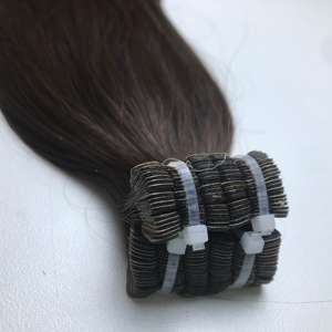 Extensions de cheveux humains naturels droits et ondulés de couleur brune d'un donneur unique du Vietnam Modèle de cheveux indiens bruts en vente! - Product Image 1