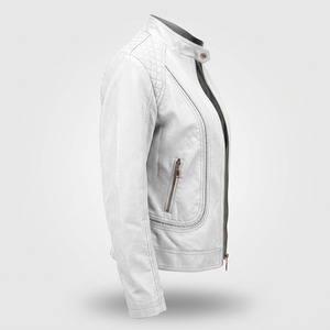 Chaquetas de Cuero Genuino para Mujer con Logotipo en Colores Personalizados, Chaqueta de Cuero Vacuno Real de Alta Calidad para Mujer al por Mayor - Product Image 2