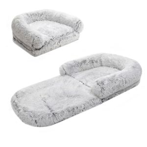Letti Ortopedici per Cani di Taglia Grande 180x110x23 cm, Pieghevoli, in Peluche, Lavabili, Dimensioni Adatte agli Umani per il Massimo Comfort, Letti per Animali Domestici - Product Image 2