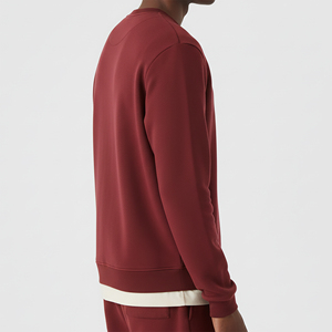 OEM/ODM Personnalisé en molleton de coton, couleur unie, col rond, avec broderie et appliqué, coupe oversize, grammage lourd, respirant, hiver - Product Image 4