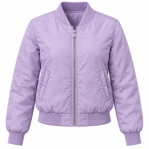 Blouson Bomber Femme avec Logo Brodé, en Polaire Respirante, Design Uni, Hiver, Vente en Gros à Prix Abordable - Product Image 1