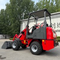 Chargeuse sur pneus électrique 400-1000kg Mini tracteur à chargeur frontal avec fonctionnalité de pelleteuse électrique pour la construction