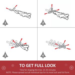 Albero di Natale Artificiale Nero a Forma di Matita da 2,1 m con Apertura Automatica, Decorazione per Casa in Stile Halloween per la Stagione Festiva - Product Image 5