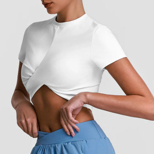 Ropa Deportiva Ligera para Mujer, 100% Algodón, para Gimnasio y Entrenamiento, Corte Ajustado, Transpirable, Cuello en V, Secado Rápido, Verano - Product Image 5