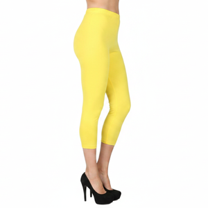 Leggings de Cintura Alta para Mujer, Coloridos, de Longitud Completa, Acanalados, de Algodón/Fibra de Bambú, Tejido de Punto, Secado Rápido, Transpirables, Ajustados, Elásticos para Correr - Product Image 3