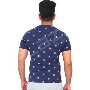 À la mode imprimé demi manches chemise Gym Sport hommes séchage rapide course entraînement Fitness hauts collège Fit T-shirt hommes T-Shirts - Product Image 2