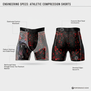 100% High Quality Elastic Waist Band Comfortable Gym Workout Fitness Compression Shorts Custom Logo Zipper Pockets Boxing Shorts - Product Image 2