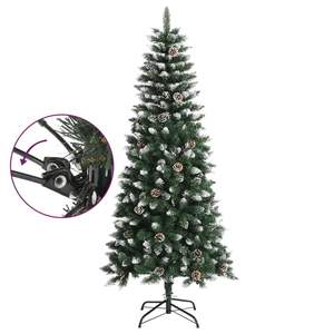 59.1\" <b>Green</b> PVC Artificial <b>Christmas</b> Tree with Stand Festive Holiday Decorations - Product Image 3