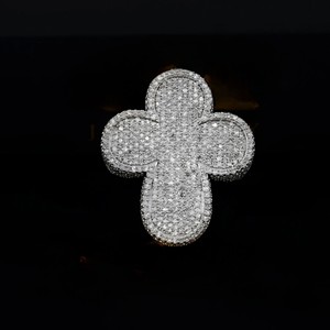 Unisex Luxury Hip Hop Moissanite Prong <b>Set</b> Wide Pav <b>Ring</b> 925 <b>Sterling</b> <b>Silver</b> Iced Band GRA Certified Jewelry - Product Image 2
